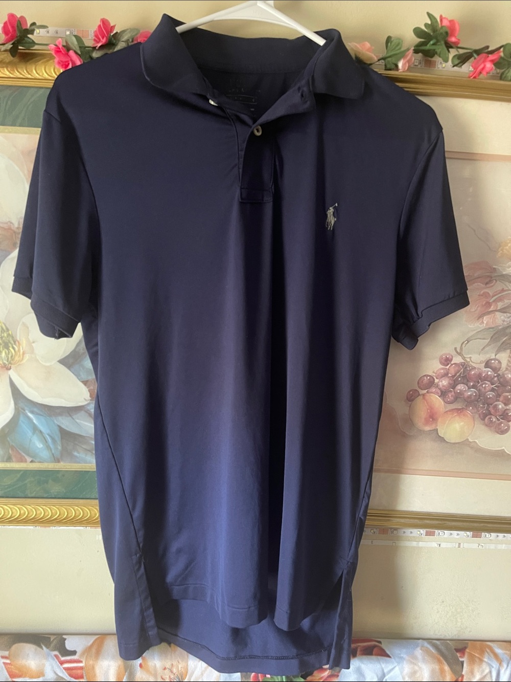 Ralph Lauren Navy Polo Shirt with Embroidered Pony